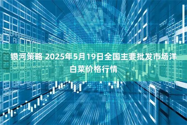 银河策略 2025年5月19日全国主要批发市场洋白菜价格行情